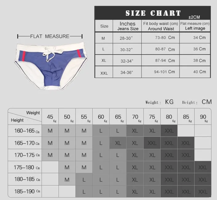 Sexy Polyester Contrast Color Patchwork Pattern Padded Swimwear Briefs