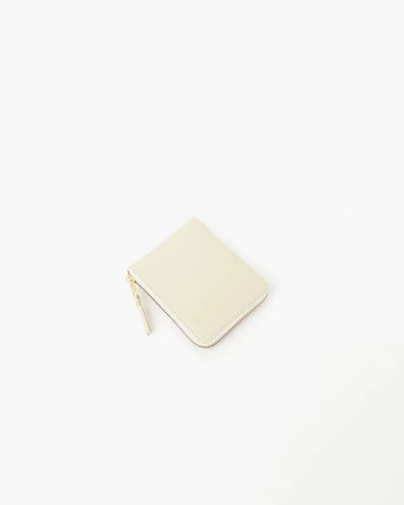 Small Zip Wallet in Cream