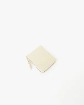 Small Zip Wallet in Cream