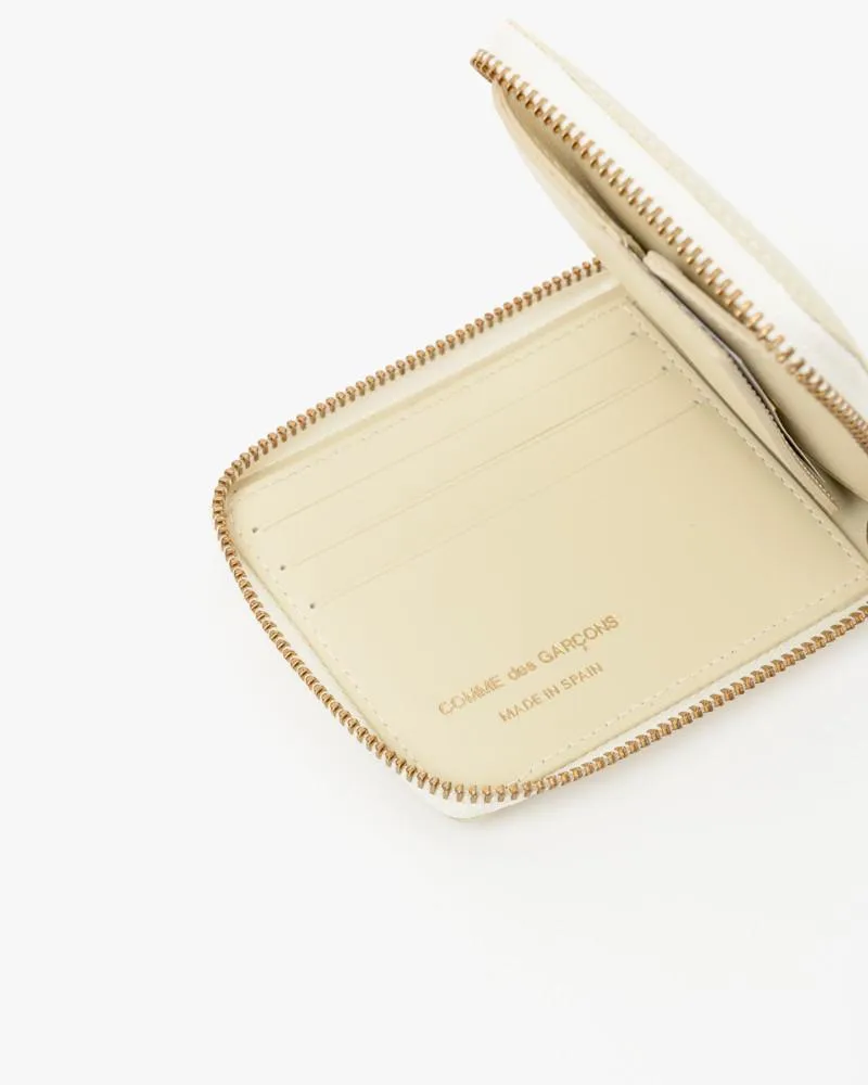 Small Zip Wallet in Cream