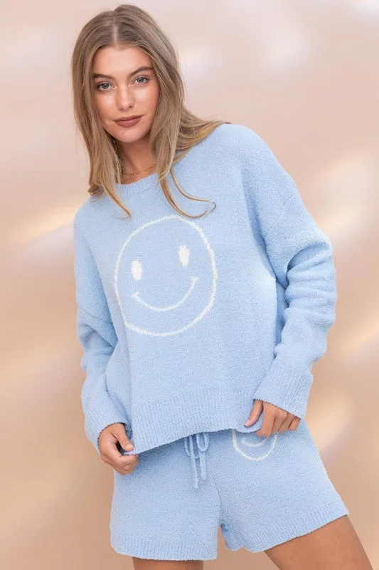 Smile Big Cozy Soft Top with Shorts Set