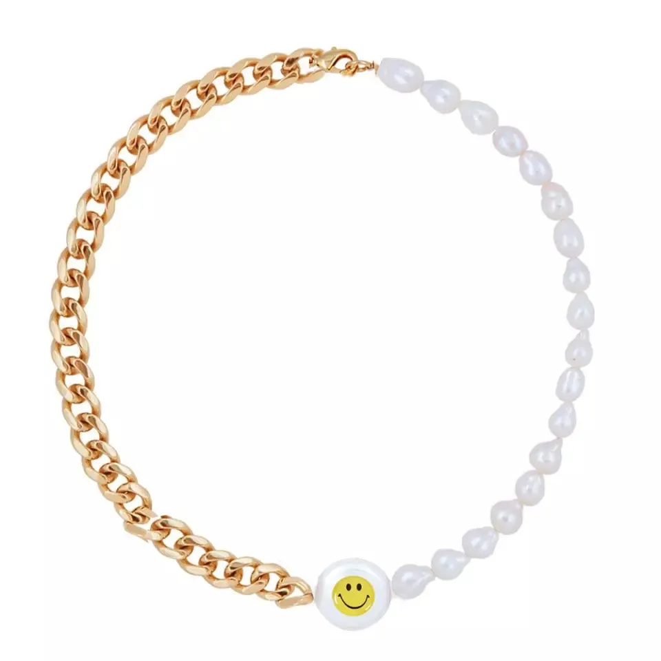 Smiley Pearl Necklace