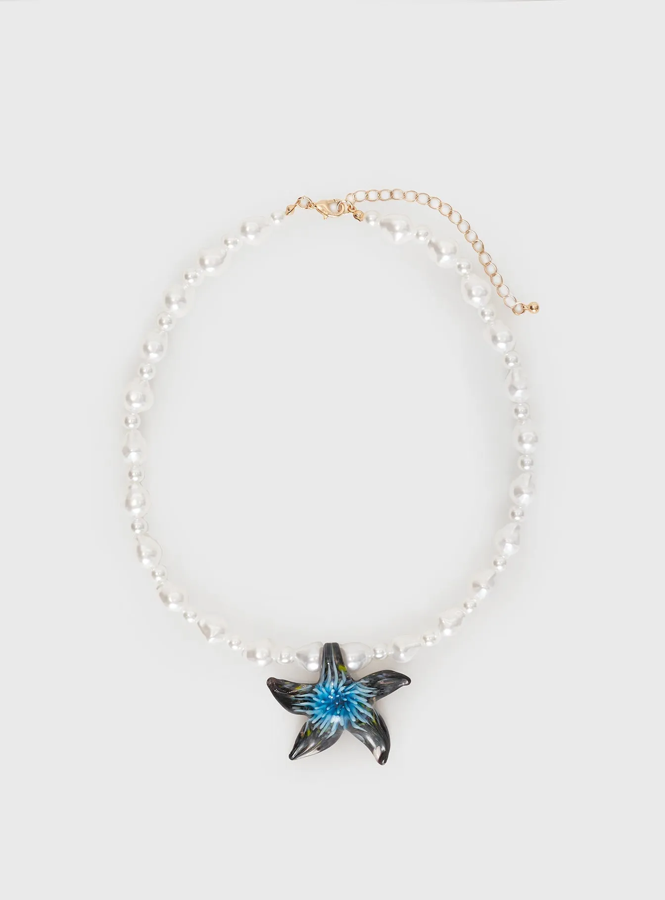 Starfish Pearl Necklace Multi