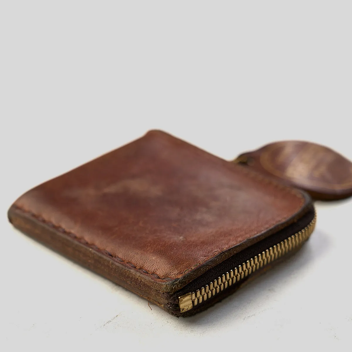 Stone Washed Half-Zip Wallet No.11