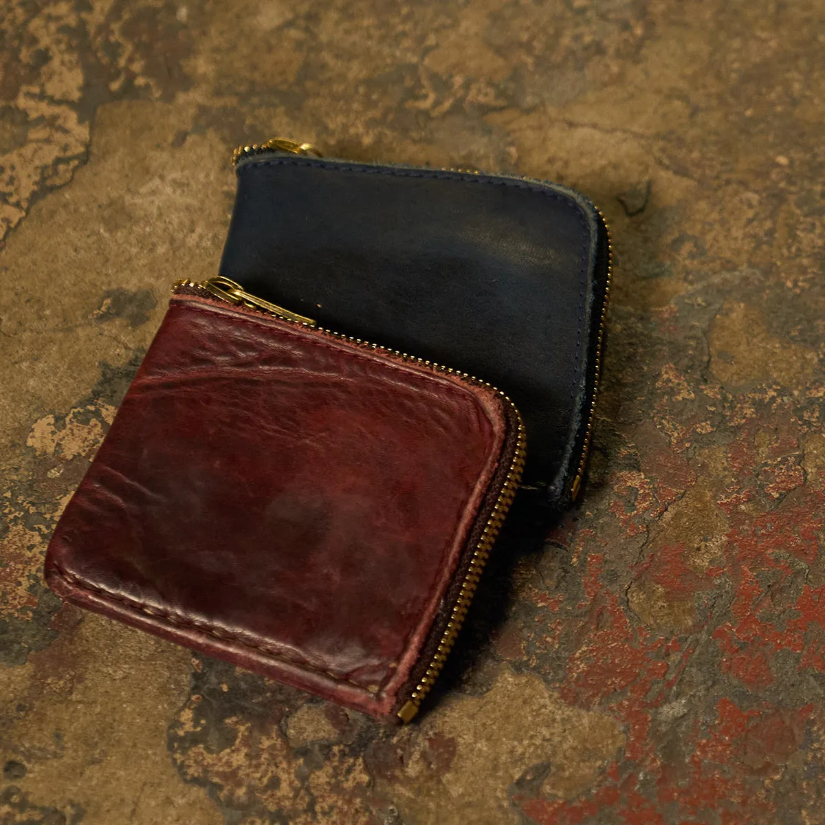 Stone Washed Half-Zip Wallet No.11