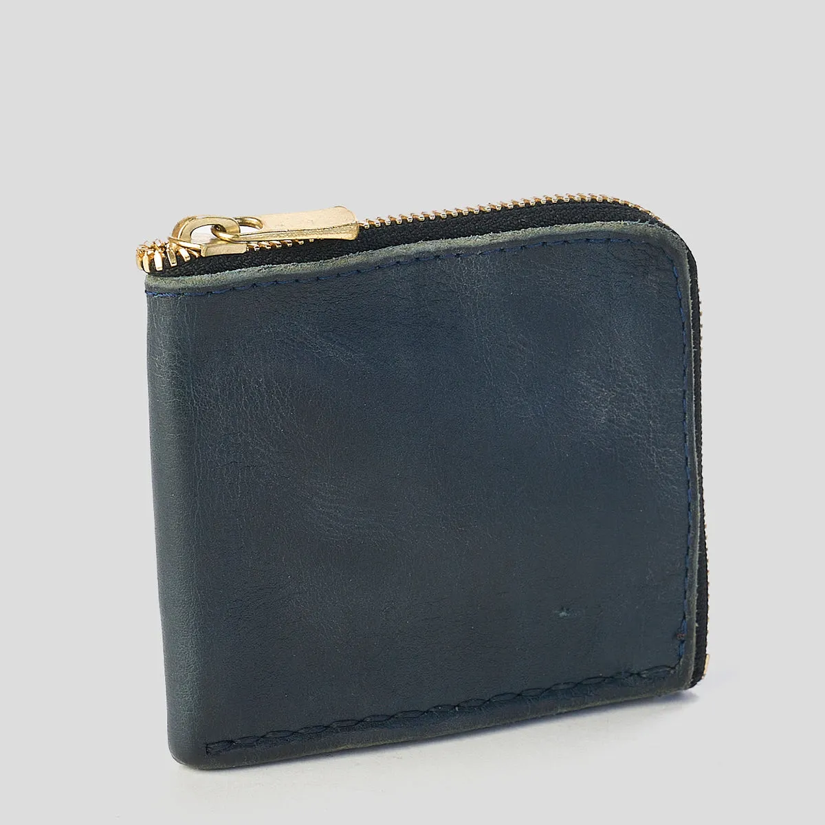 Stone Washed Half-Zip Wallet No.11