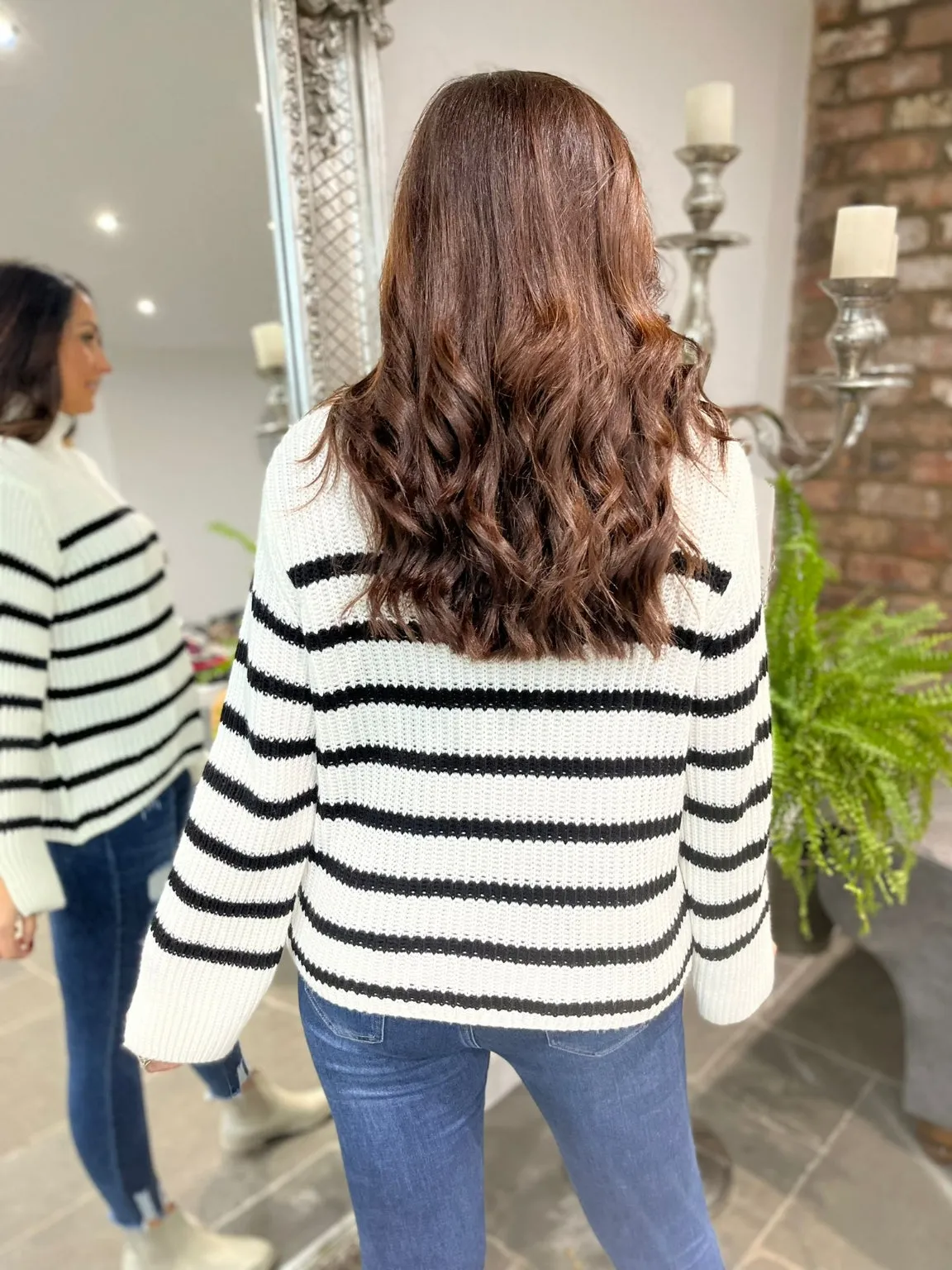 Stripe High Neck Jumper Merida