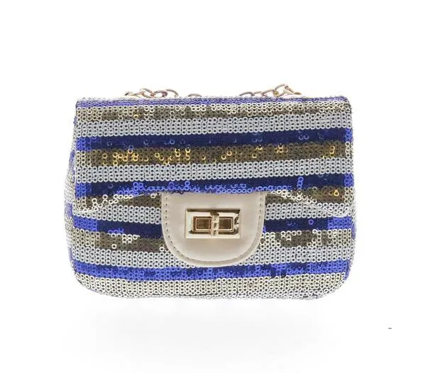 Striped Sequin Mini Purse