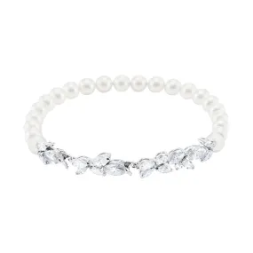 Swarovski LOUISON Pearl BRACELET, Medium, Rhodium -5422684