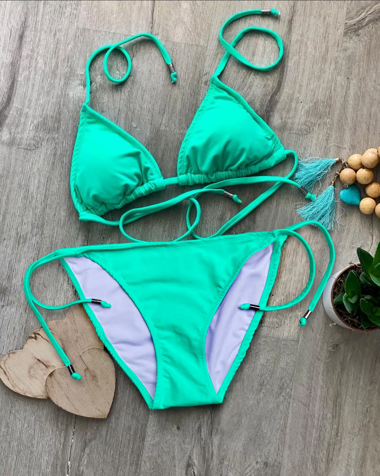 Triangle Bikini Top - LUMO MINT