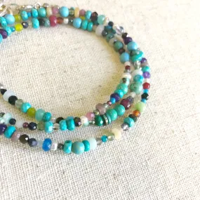 Turquoise Beaded Wrap Bracelet