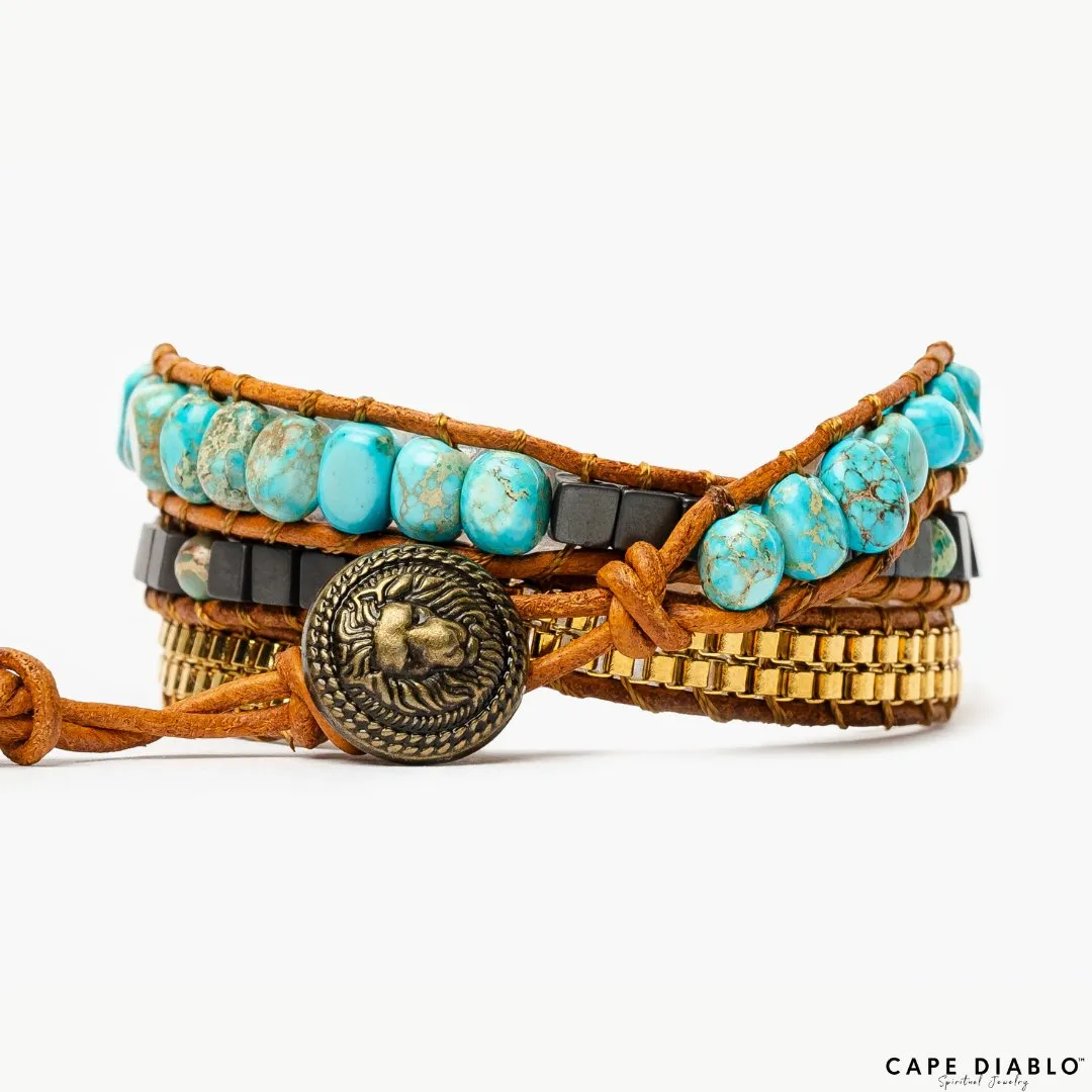 Turquoise Calming Energy Wrap Bracelet