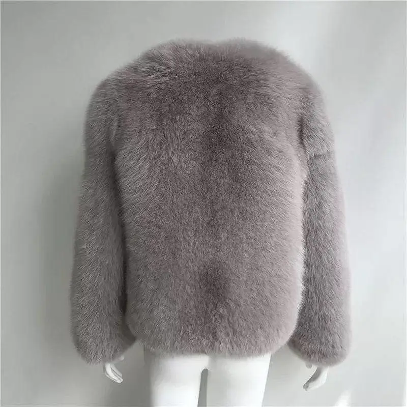 Ultra Plush Mid Length Fox Fur Coat