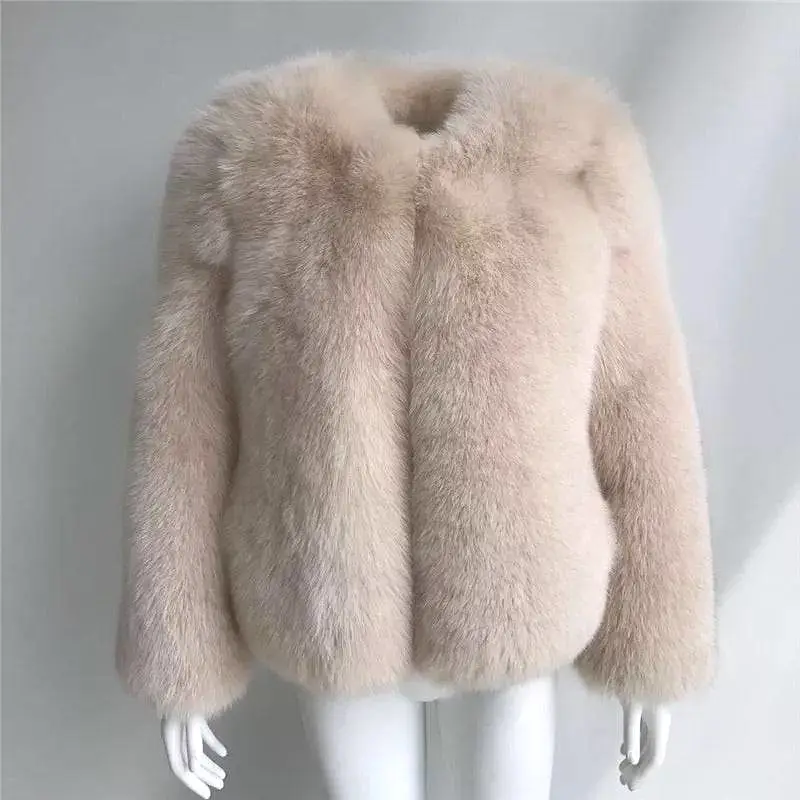 Ultra Plush Mid Length Fox Fur Coat