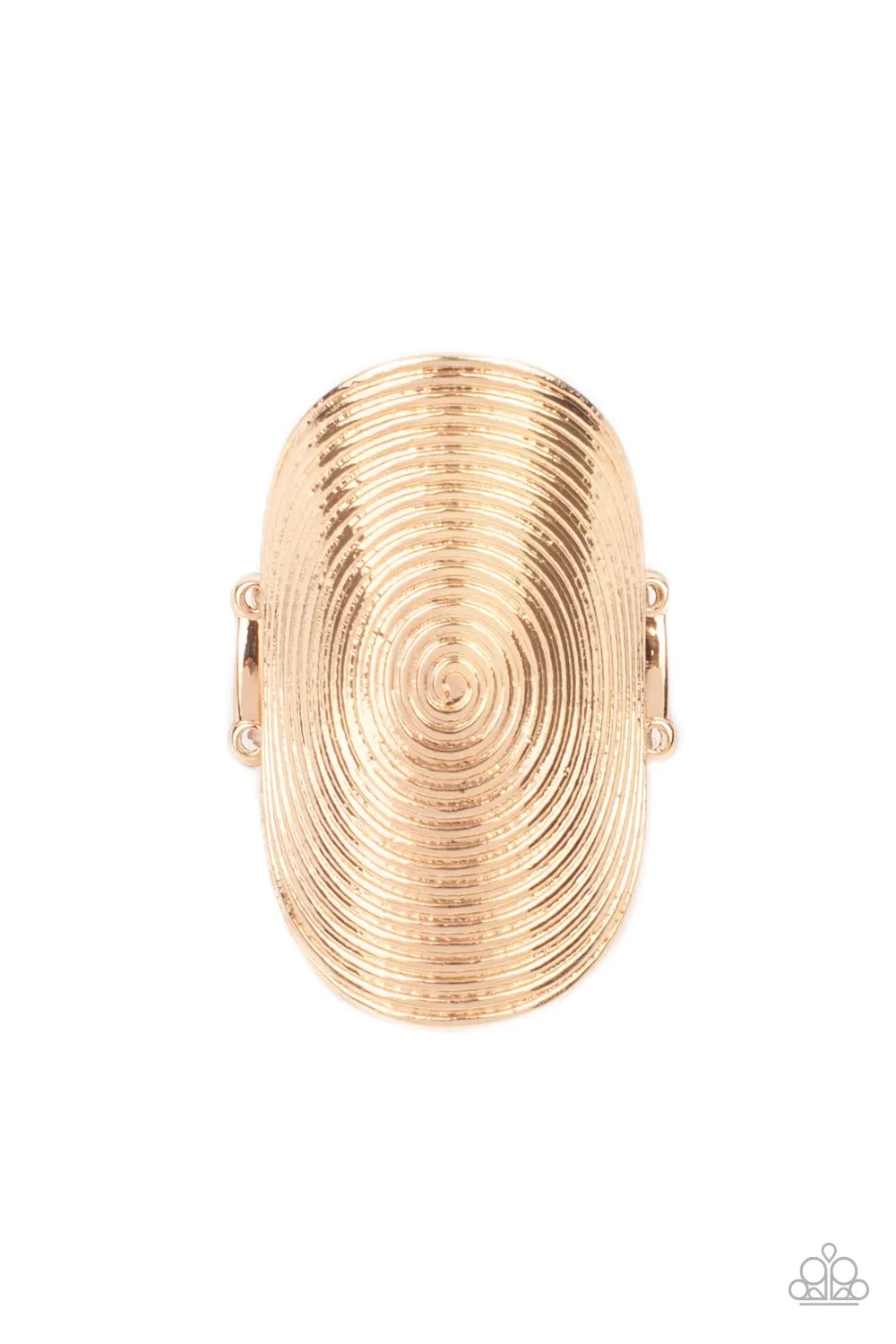 Urban Labyrinth - Gold ~ Paparazzi Ring