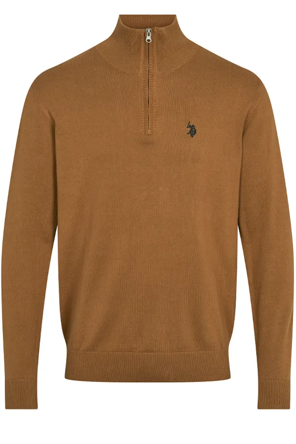 U.S. POLO ASSN. Half-Zip Knit Brison Rubber