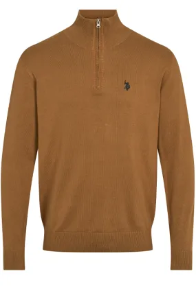 U.S. POLO ASSN. Half-Zip Knit Brison Rubber