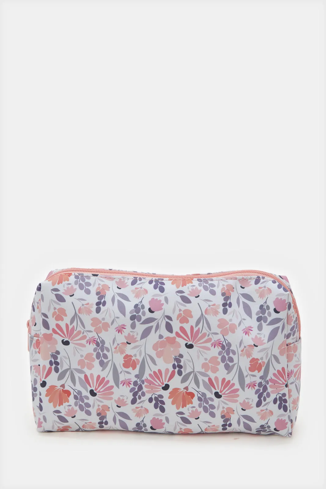 Women Pink Printed Cosmetic Pouch Set (3 Piece)