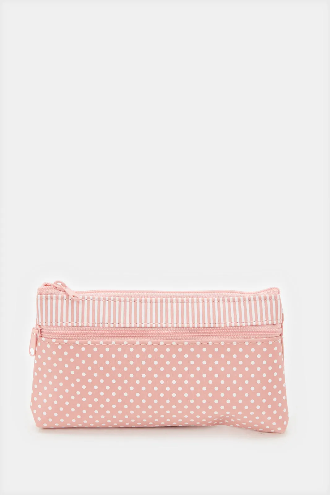 Women Pink Printed Cosmetic Pouch Set (3 Piece)