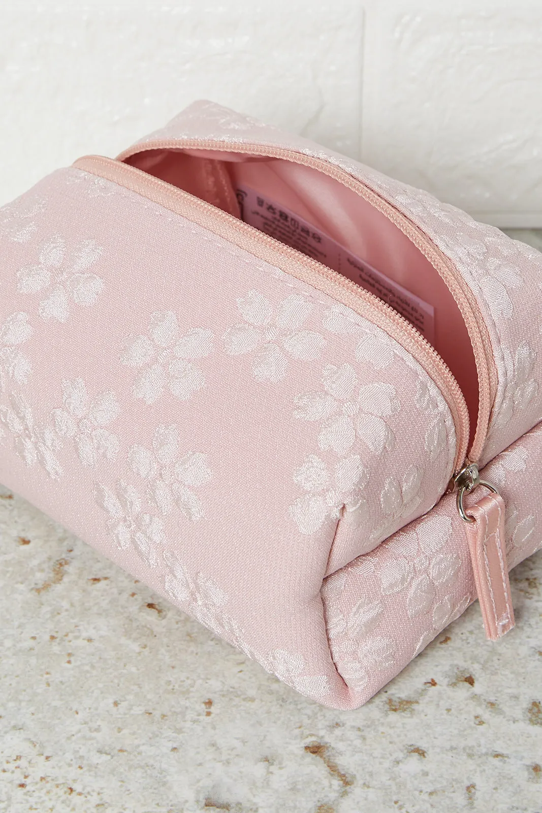 Women Pink Printed Cosmetic Pouch Set (4 Piece)