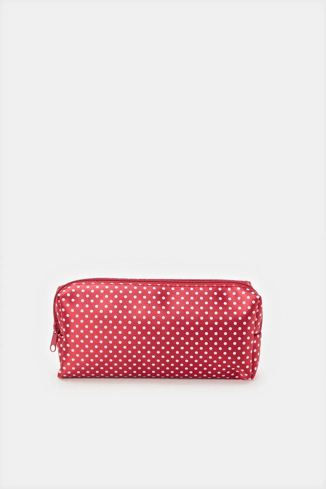 Women Red Printed Cosmetic Pouch Set (4 Piece)