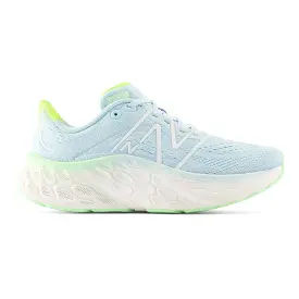 Women's New Balance Fresh Foam X More v4, Blue/Green Aura/White, 10 B