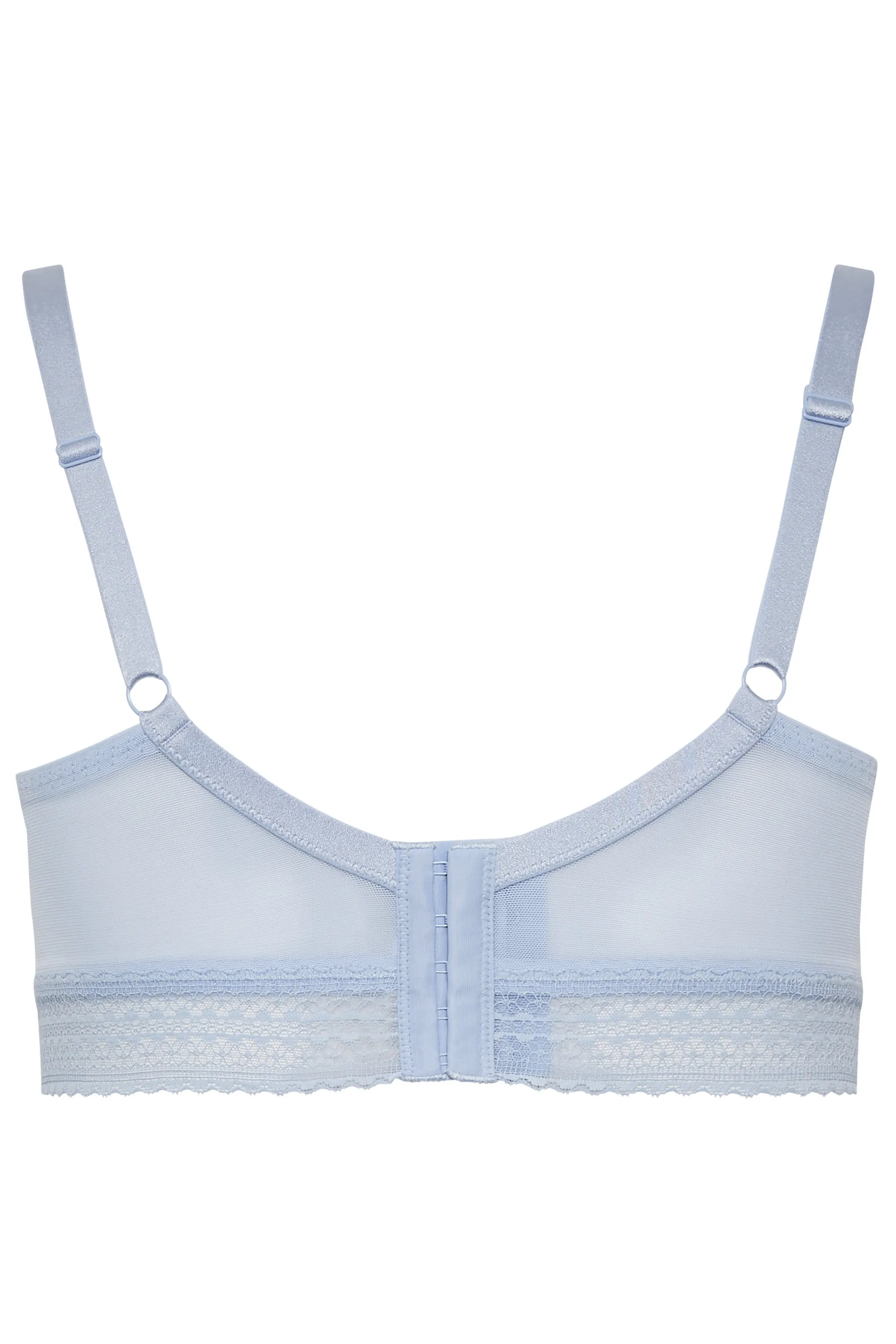 YOURS Curve Baby Blue Lace Non Padded Bra