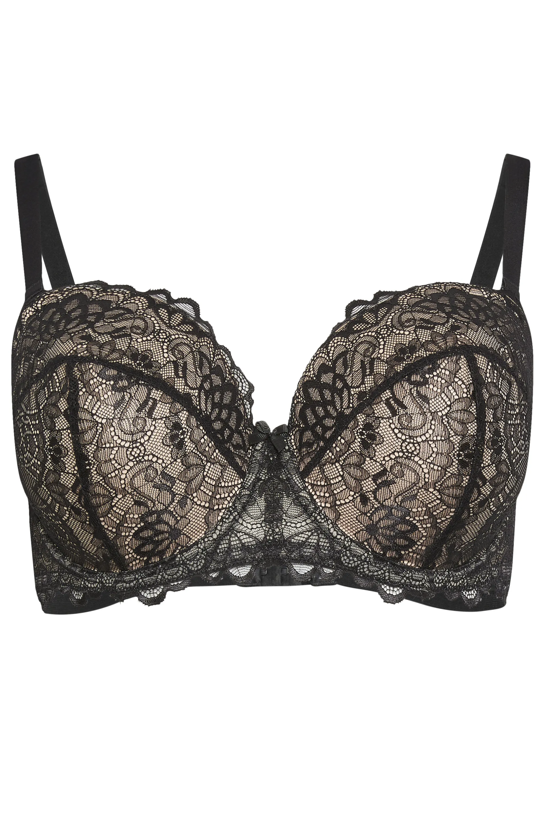 YOURS Curve Black Lace Underwired Padded Multiway Bra