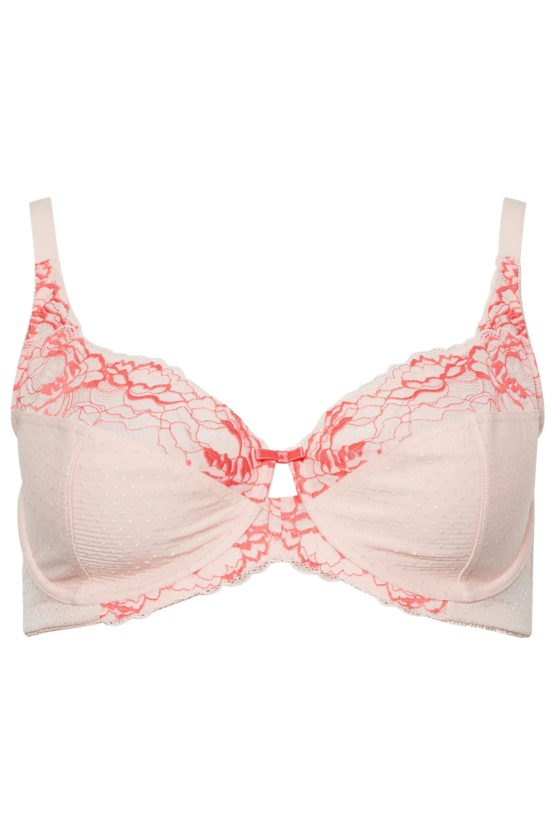 YOURS Light Pink Lace Non-Padded Underwired Bra