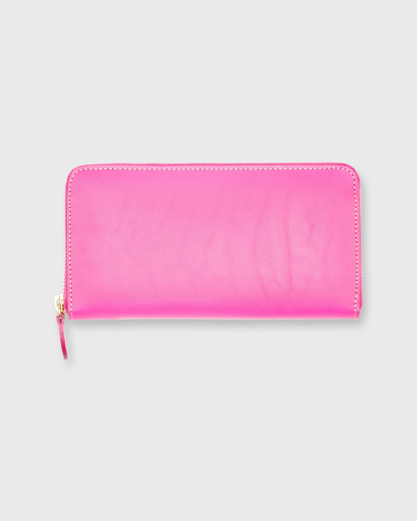 Zip Wallet in Bright Pink Leather