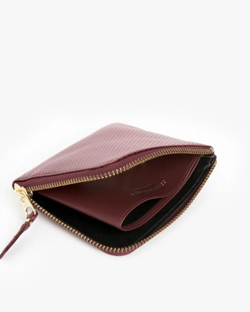 Zip Wallet in Burgundy