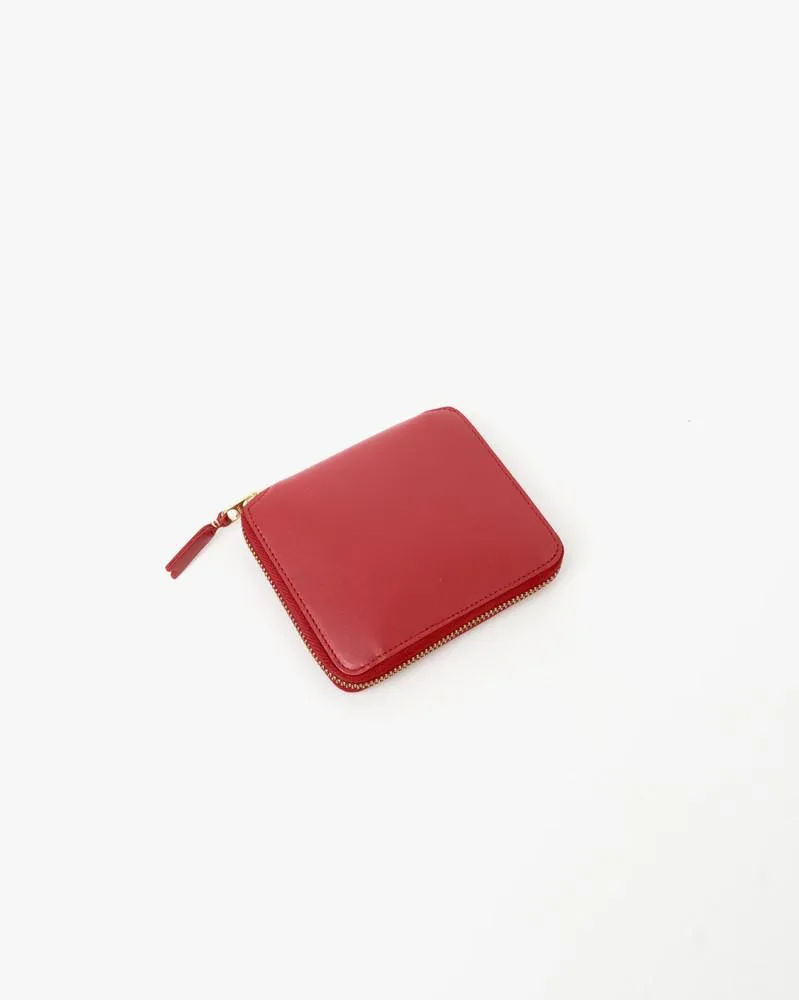 Zip Wallet in Deep Red