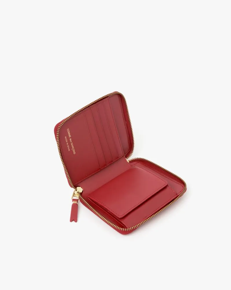 Zip Wallet in Deep Red