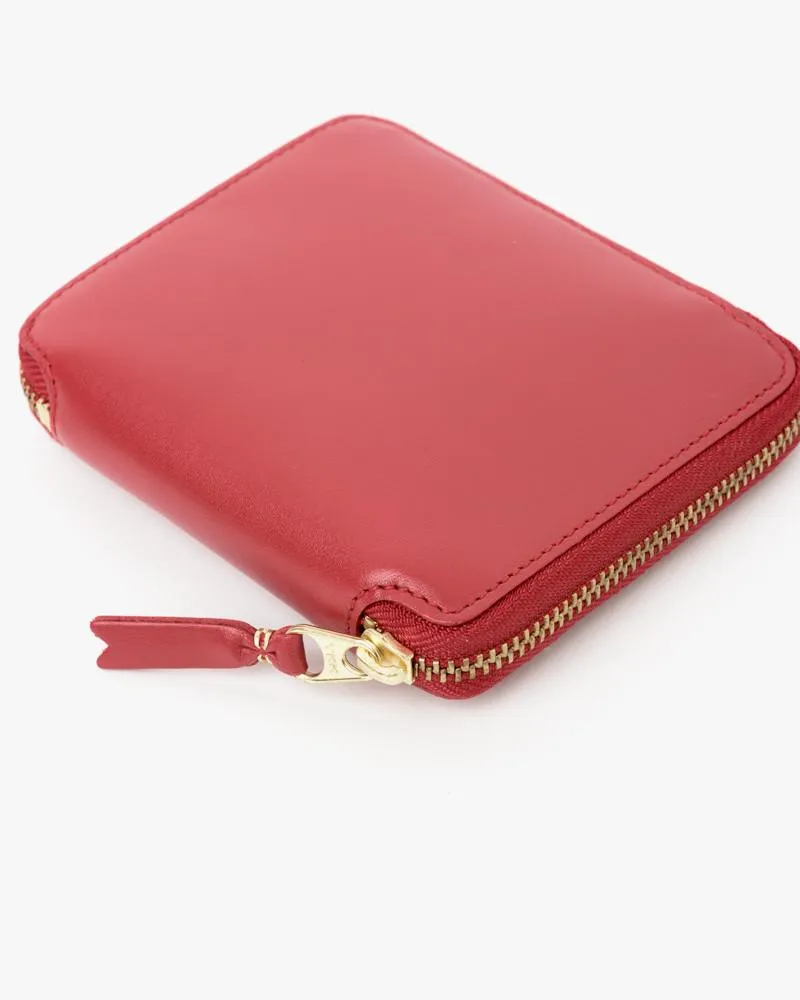 Zip Wallet in Deep Red